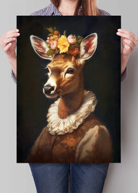 Deer Lady Portrait Print