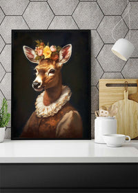 Deer Lady Portrait Print