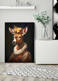 Deer Lady Portrait Print