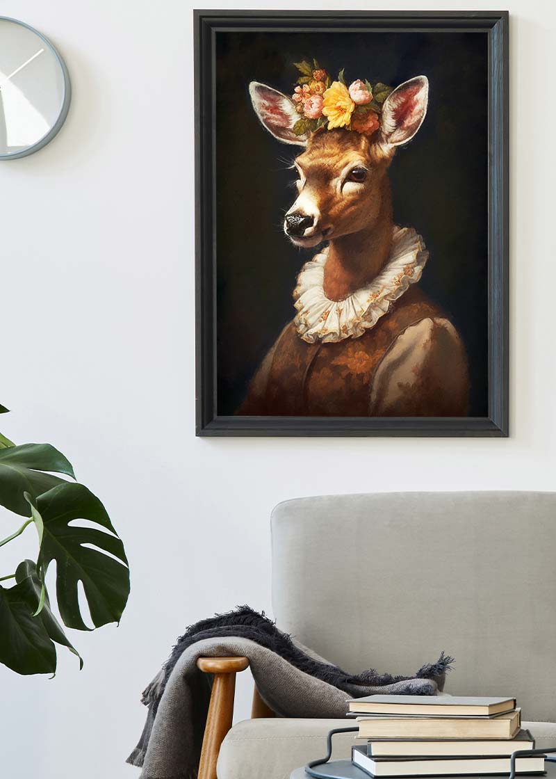 Deer Lady Portrait Print