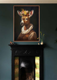 Deer Lady Portrait Print