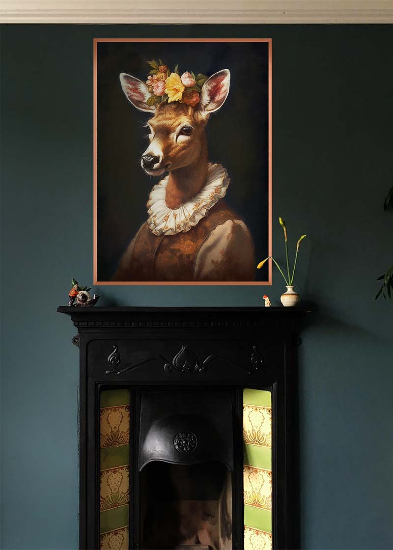 Deer Lady Portrait Print