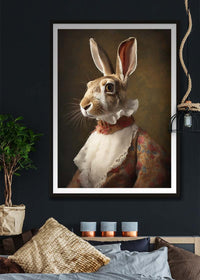 Hare Lady Portrait Print