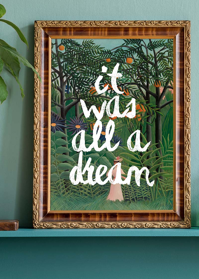 Henri Rousseau It Was All A Dream Paint Print