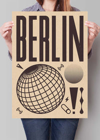 Berlin Abstract Style Music Type Print