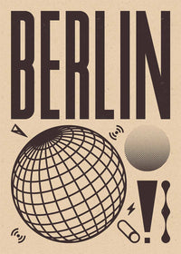 Berlin Abstract Style Music Type Print