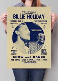 Billie Holiday Jazz Concert Poster Print