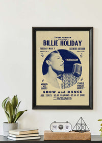 Billie Holiday Jazz Concert Poster Print