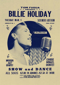 Billie Holiday Jazz Concert Poster Print