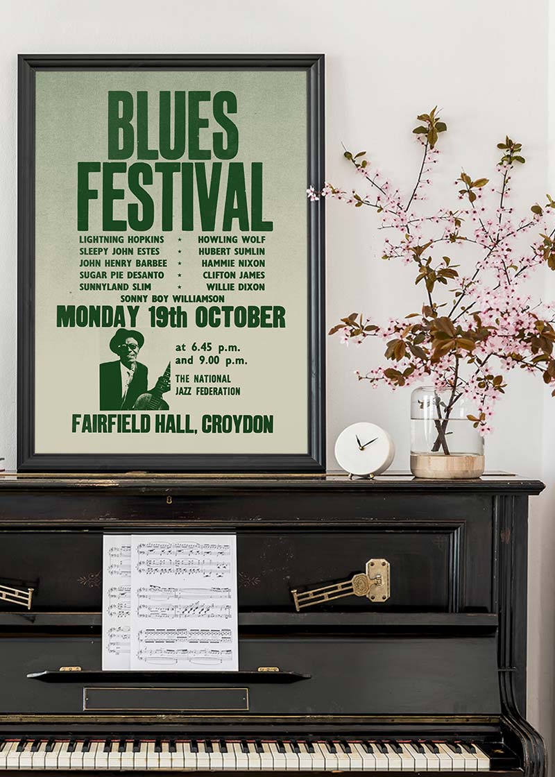 Blues Festival Music Concert Poster Print