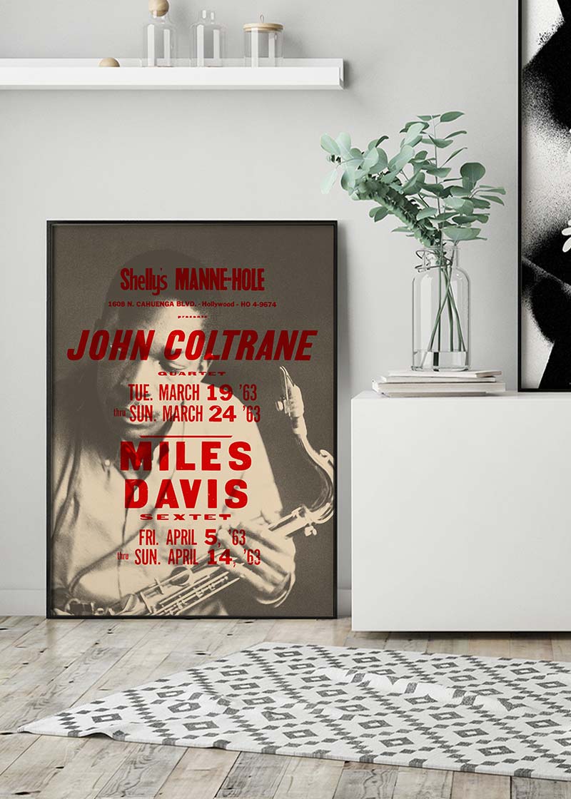 John Coltrane Miles Davis Music Poster Print