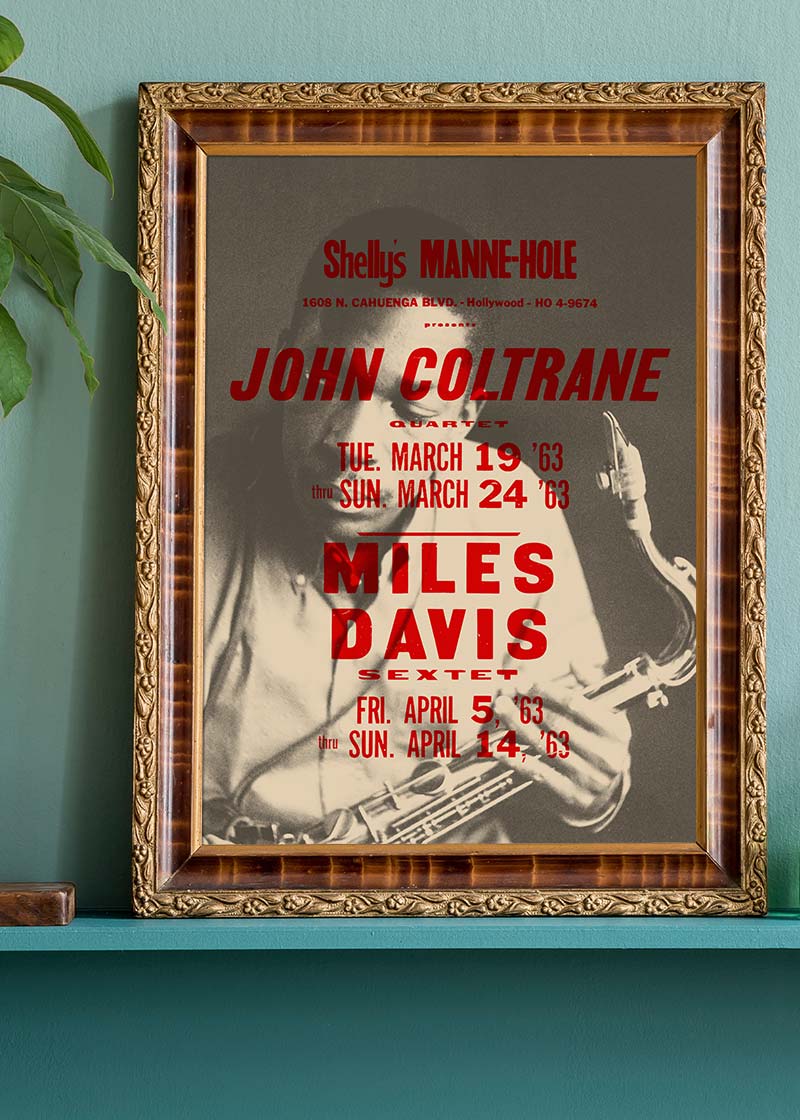John Coltrane Miles Davis Music Poster Print