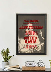 John Coltrane Miles Davis Music Poster Print