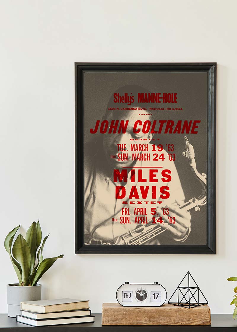John Coltrane Miles Davis Music Poster Print