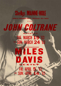 John Coltrane Miles Davis Music Poster Print