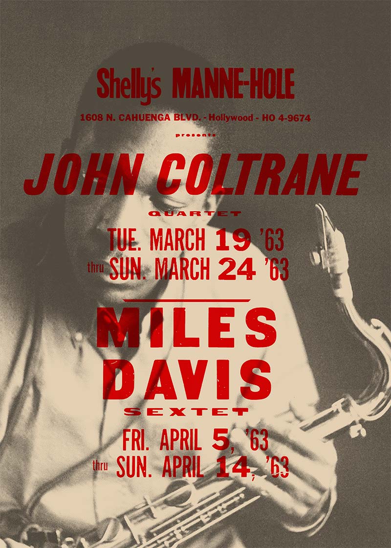 John Coltrane Miles Davis Music Poster Print