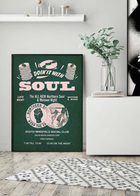 Northern Soul Motown Music Poster Pink Print