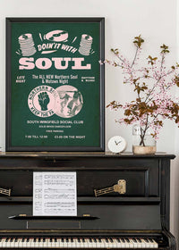 Northern Soul Motown Music Poster Pink Print