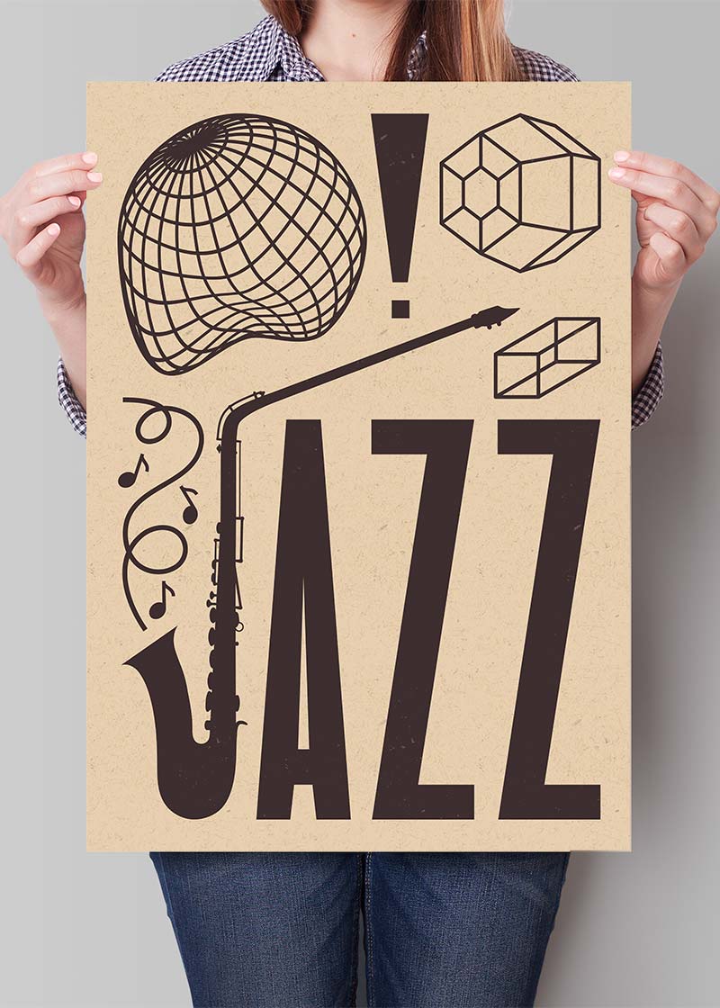 Jazz Abstract Style Type Print