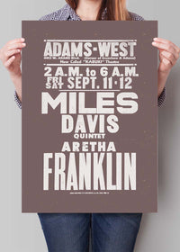 Miles Davis & Aretha Franklin Concert Poster Print