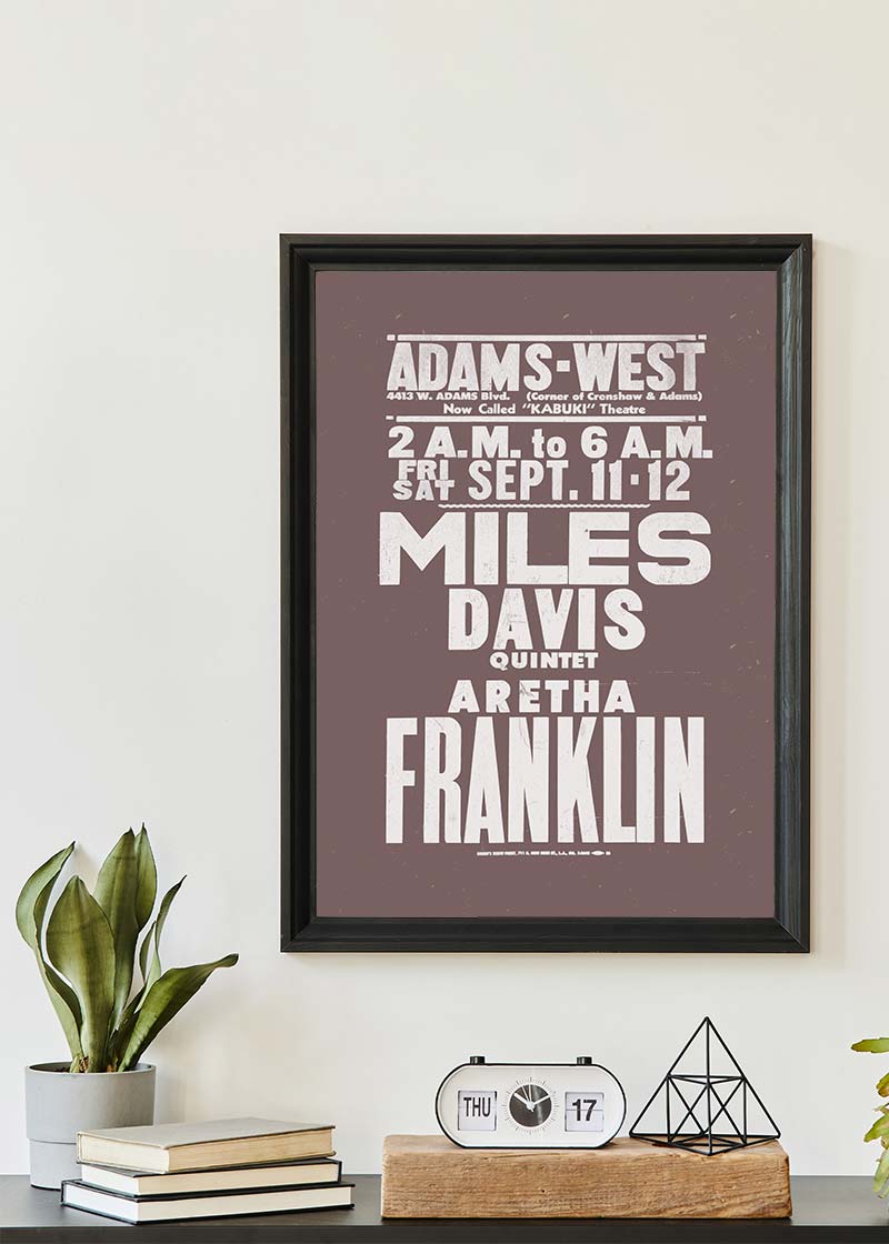 Miles Davis & Aretha Franklin Concert Poster Print