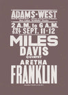 Miles Davis & Aretha Franklin Concert Poster Print