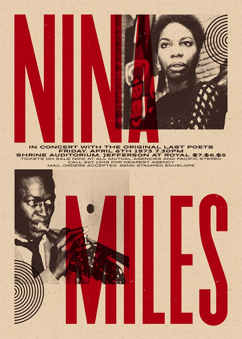 Nina Simone & Miles Davis Concert Print