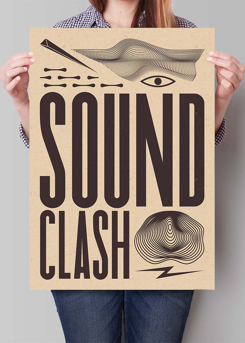 Soundclash Abstract Style Type Print