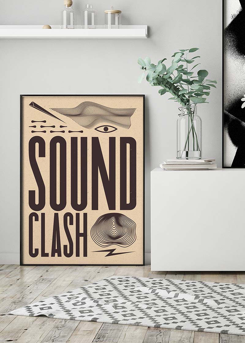 Soundclash Abstract Style Type Print