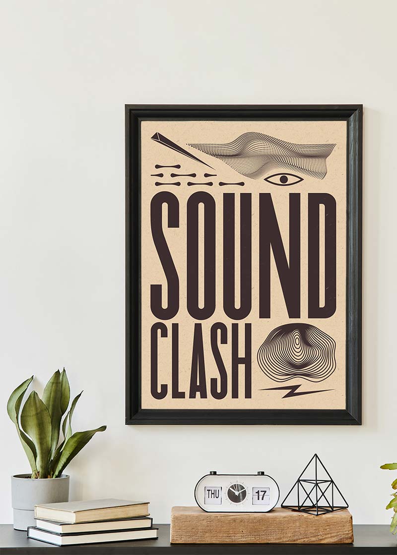 Soundclash Abstract Style Type Print