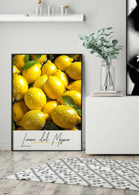 Glossy Lemons Fruit Print