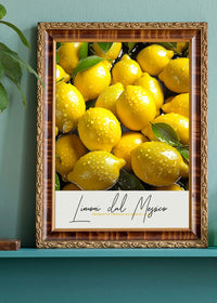 Glossy Lemons Fruit Print