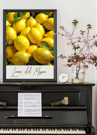 Glossy Lemons Fruit Print