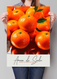 Glossy Oranges Fruit Print
