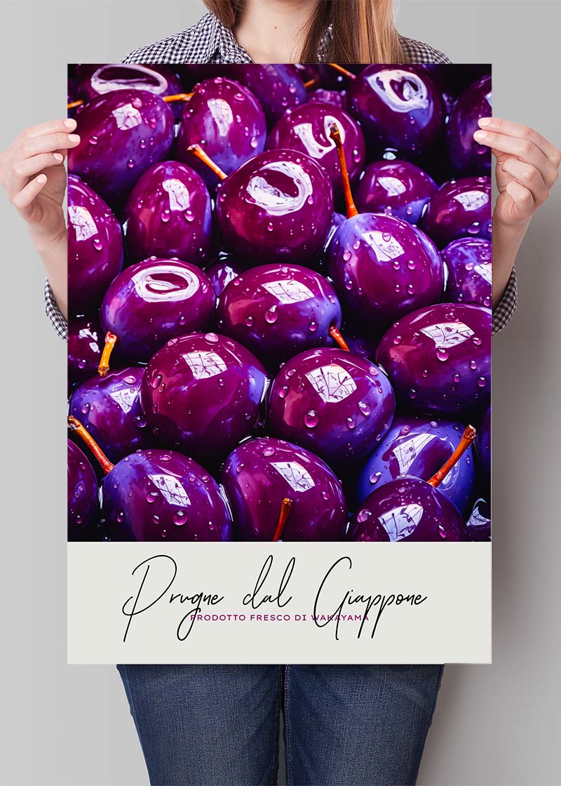 Glossy Plums Fruit Print
