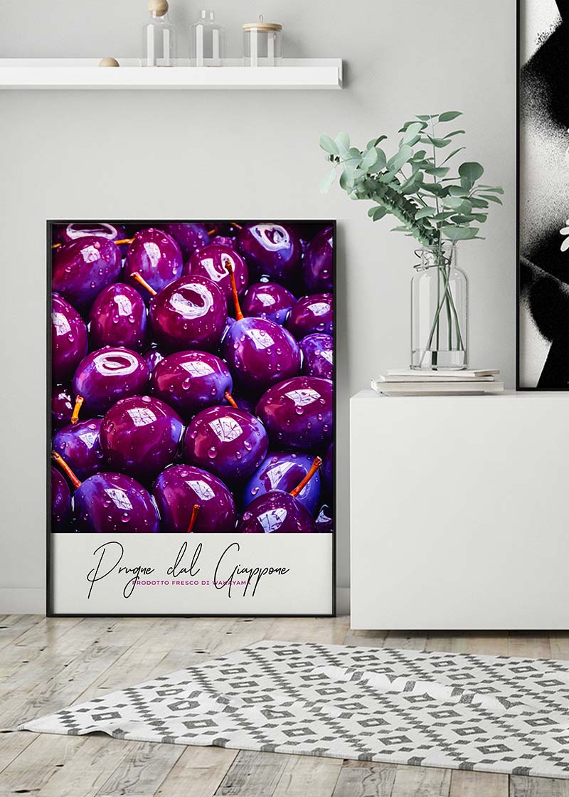 Glossy Plums Fruit Print