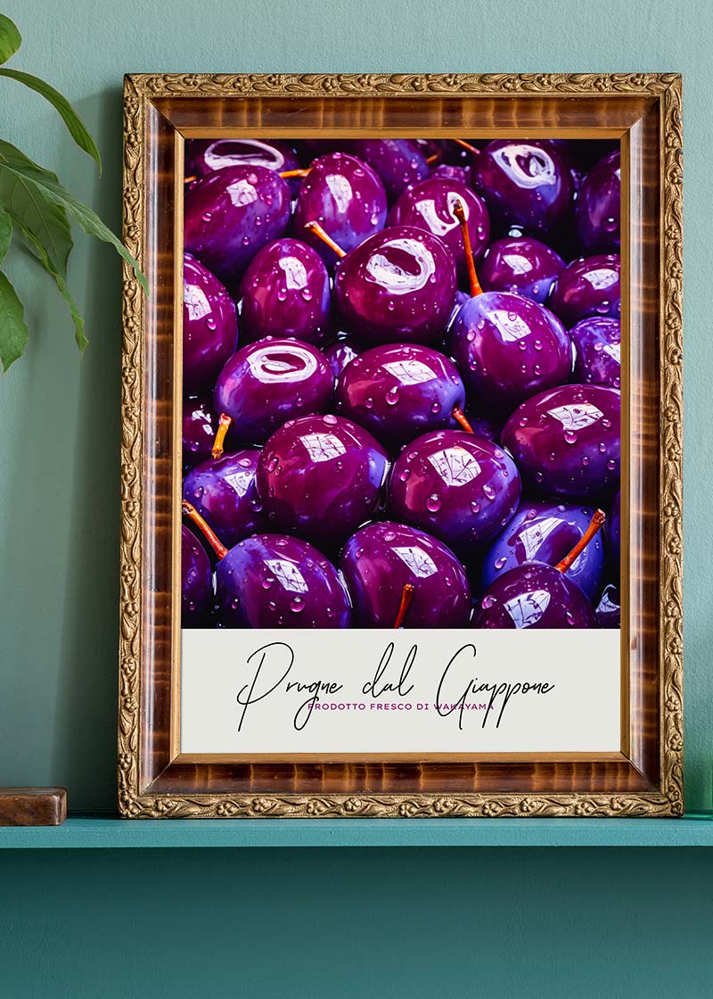 Glossy Plums Fruit Print