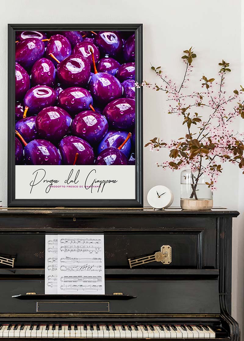 Glossy Plums Fruit Print
