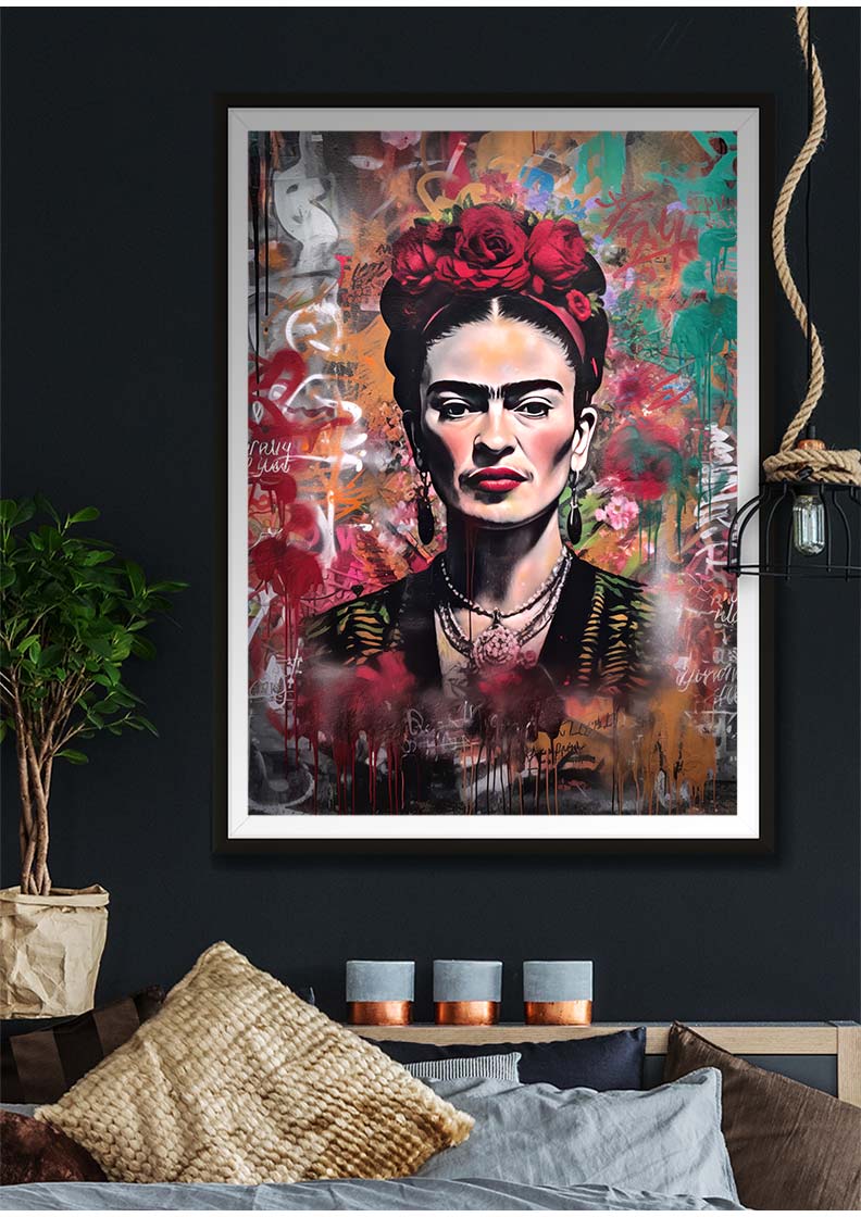 Frida Kahlo Graffiti Stencil Print
