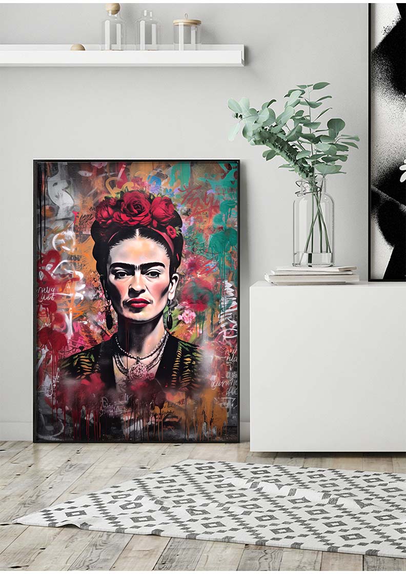 Frida Kahlo Graffiti Stencil Print