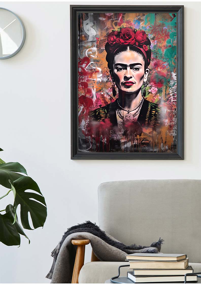 Frida Kahlo Graffiti Stencil Print