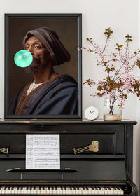 Snoop Dogg Blowing Bubblegum Portrait Print