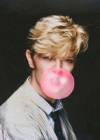 David Bowie Blowing Bubblegum Portrait Print