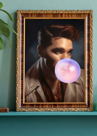 King of Rock 'n' Roll Bubblegum Portrait Print
