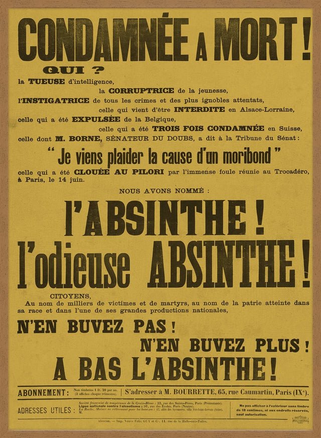 Absinthe Typography Poster