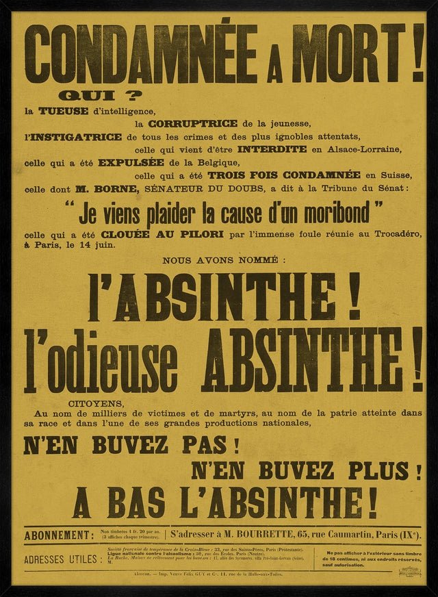 Absinthe Typography Poster