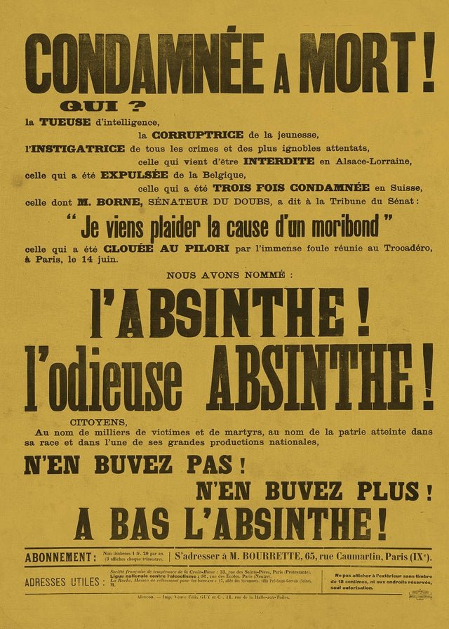 Absinthe Typography Poster