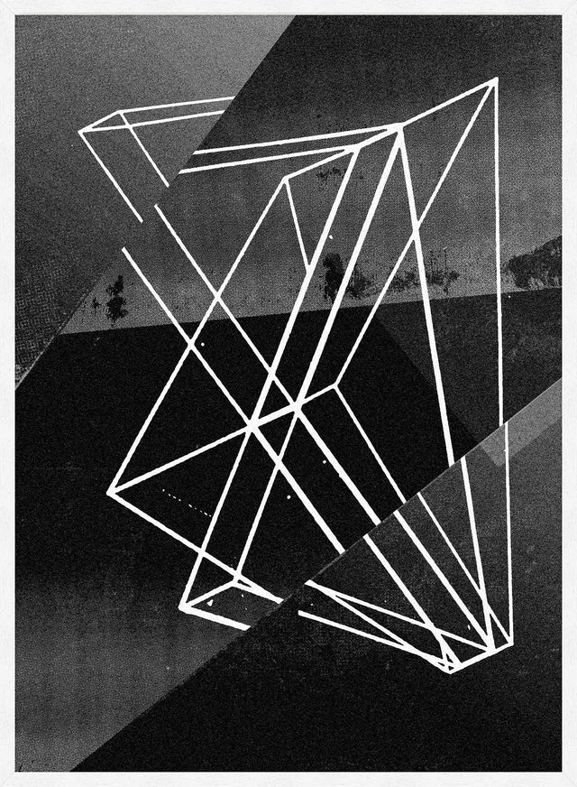 Abstract Angles 1 - Black and White Print
