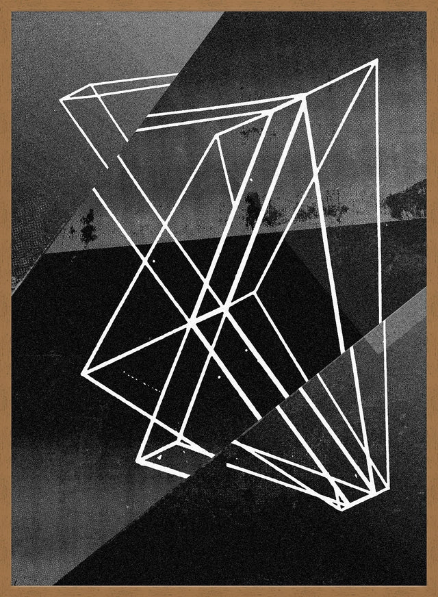 Abstract Angles 1 - Black and White Print