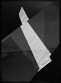 Abstract Angles 2 - Black and White Print